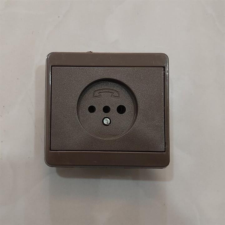 پریز تلفن خیام الکتریک ساده قهوه‌ای